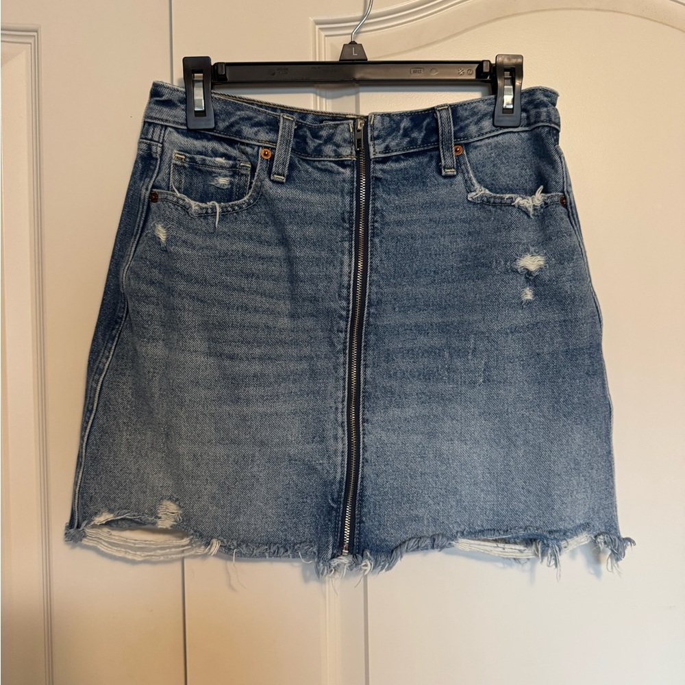 Abercrombie & Fitch Blue A-Line Mini Skirt Casual